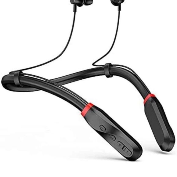 Neckband Bluetooth Headphones, Long Battery Life, 100 Hours, IPX5 Waterproof - Picture 2 of 7